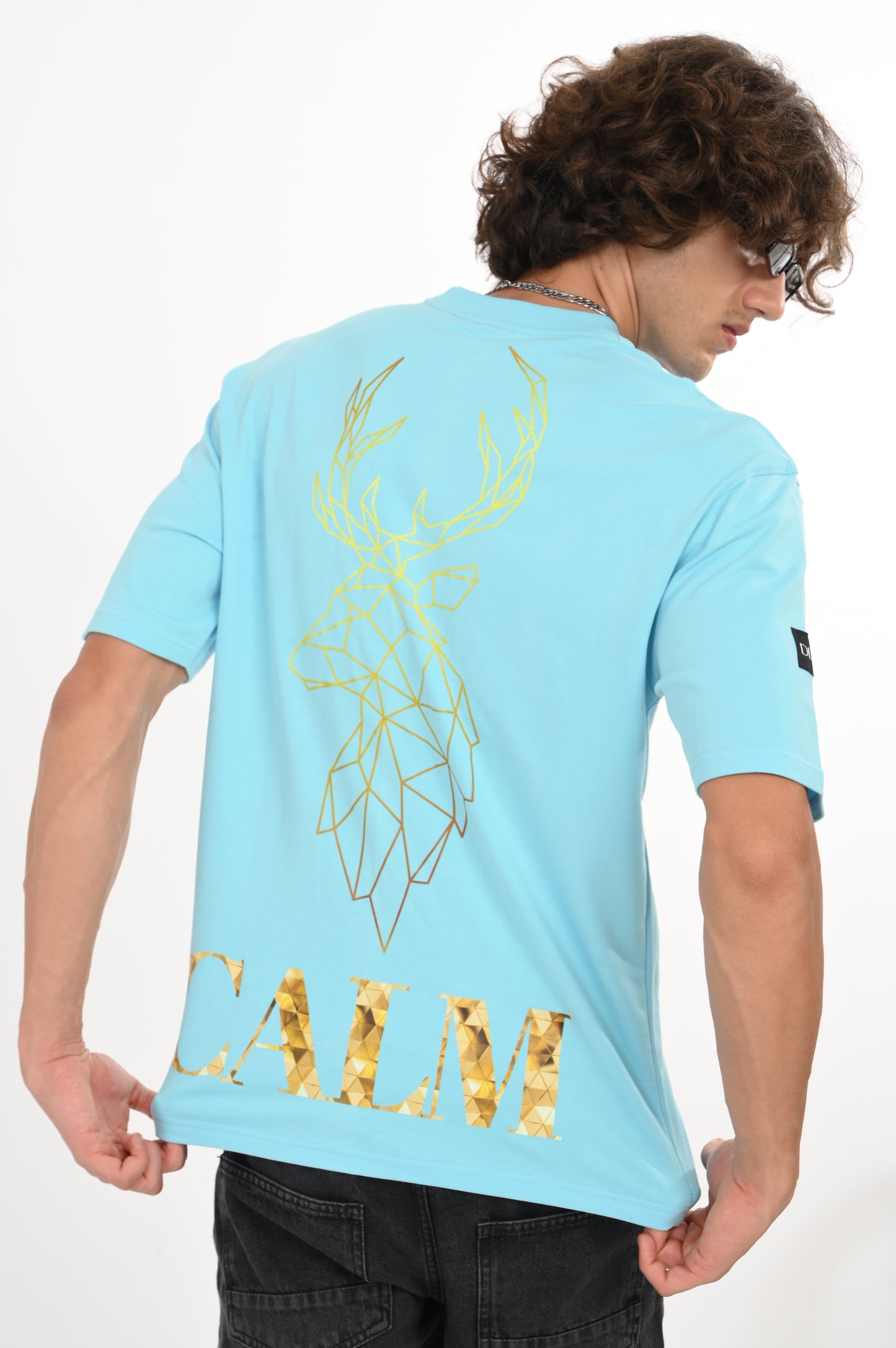 DLAZY CALM OCEAN BLUE OVERSIZED TEE