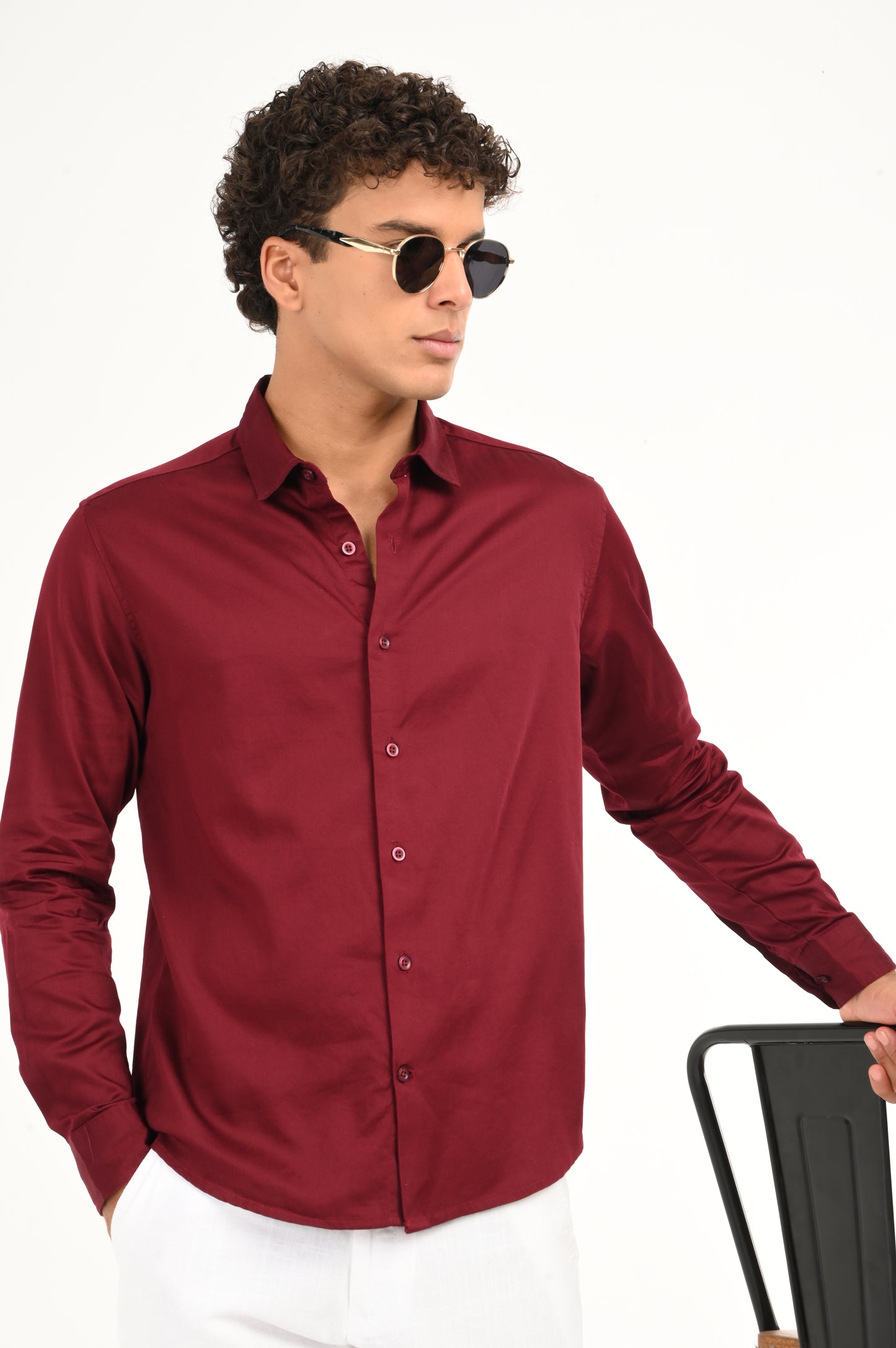 DLAZY MERON PLAIN SATIN SHIRT