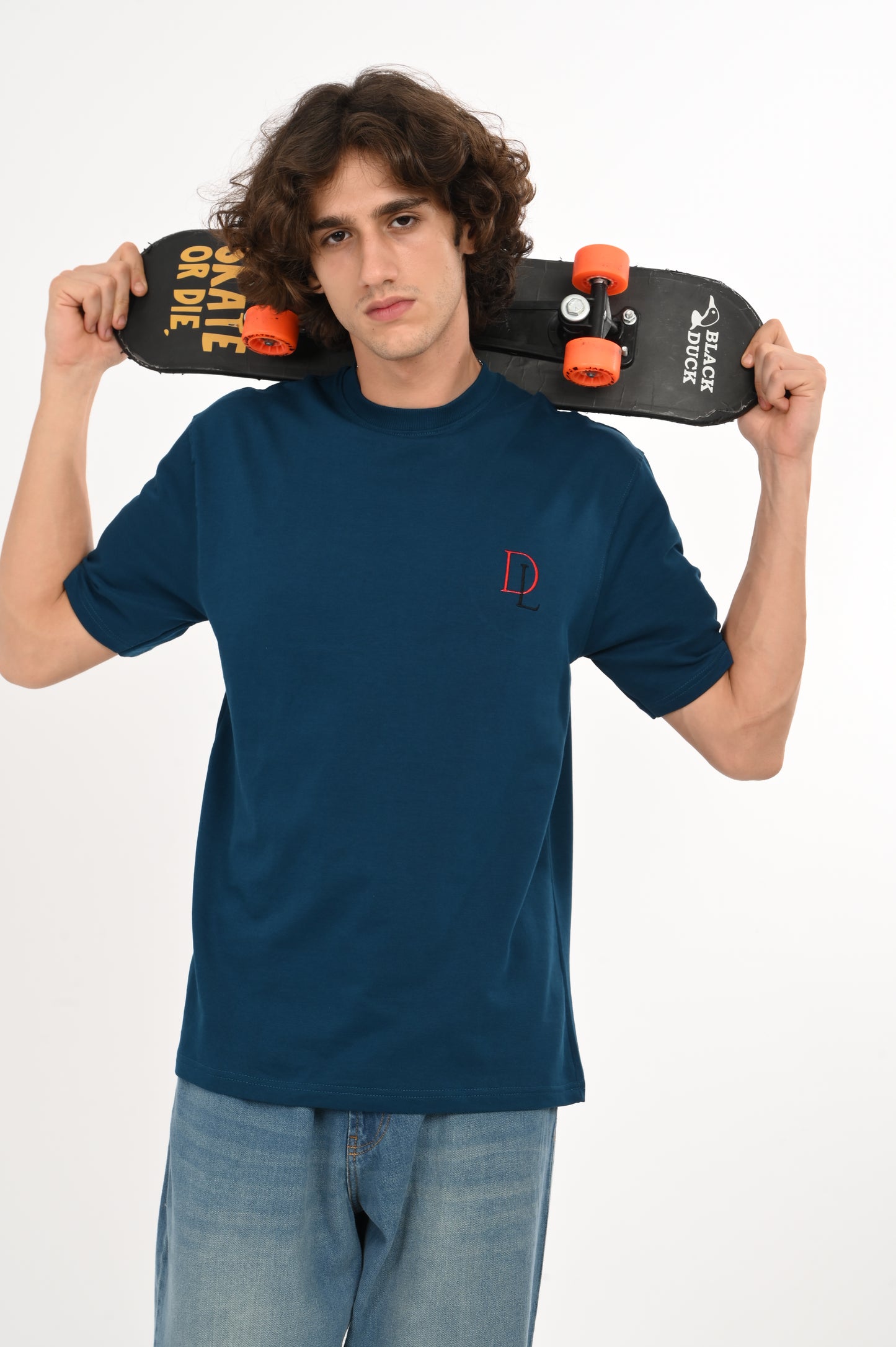 DLAZY PETROL BLUE OVERSIZED TEE