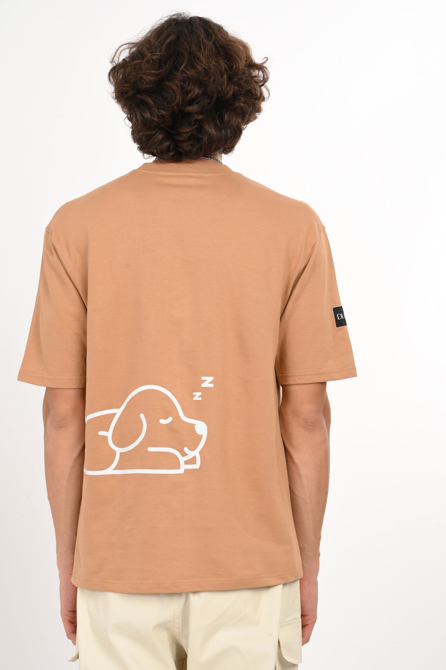 DLAZY PUPPY CARMEL BROWN OVERSIZED TEE