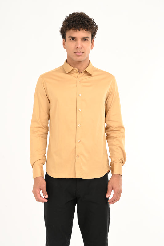 DLAZY AMBER GLOW( mustard yellow) PLAIN SATIN SHIRT…