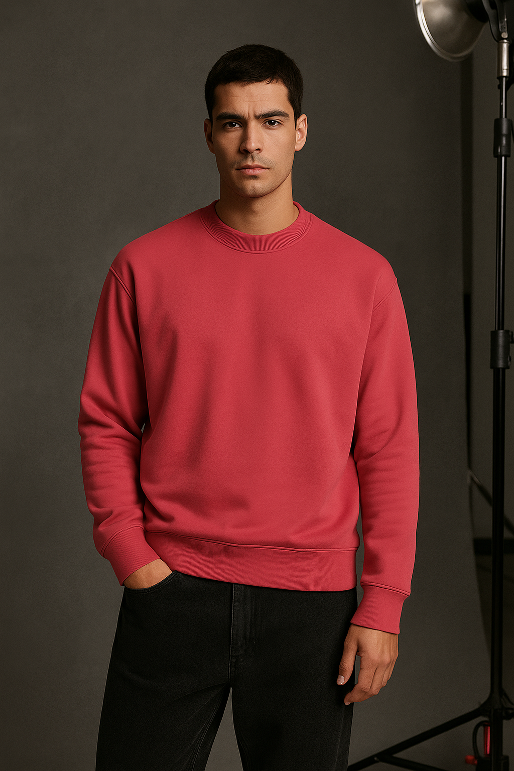 DLAZY TEA ROSE PLAIN 300GSM SWEATSHIRT