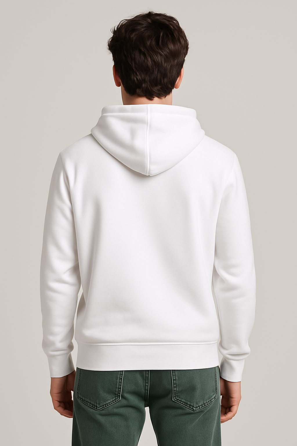 DLAZY WHITE PRINTED 330 GSM HODDIE