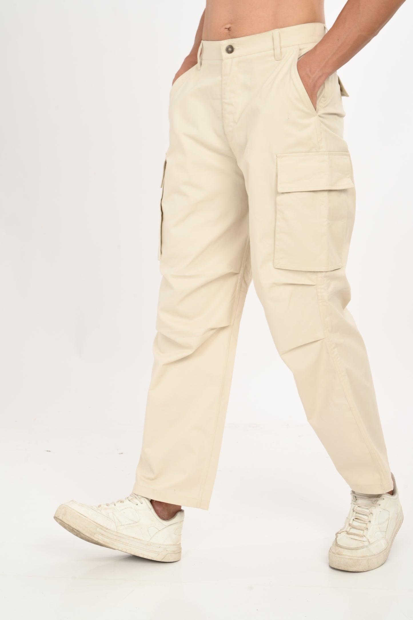 DLAZY HALF WHITE CARGO PANT