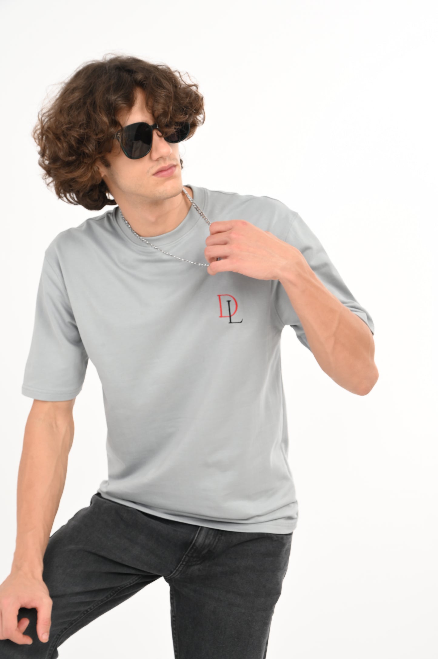 DLAZY INDIA TRAVEL GREY OVERSIZED TEE