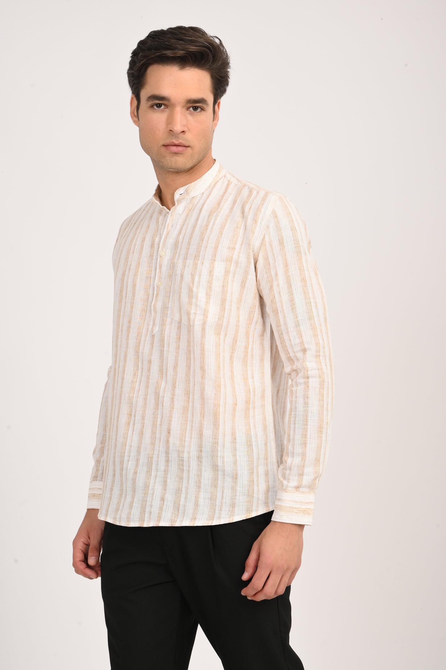 DLAZY MEN DESERT STRIPES HALF KURTHA..