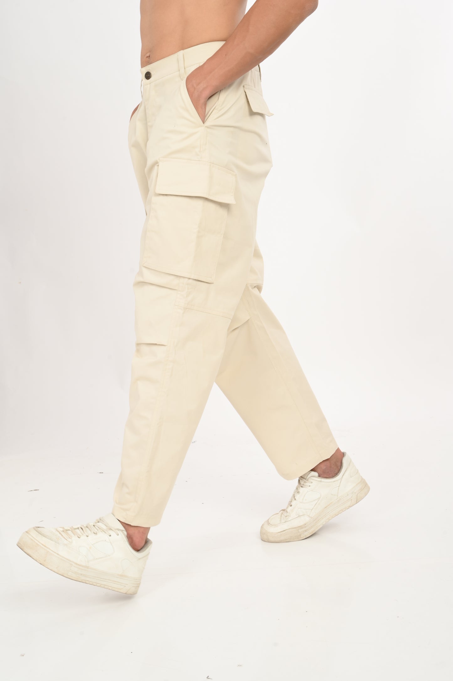 DLAZY HALF WHITE CARGO PANT