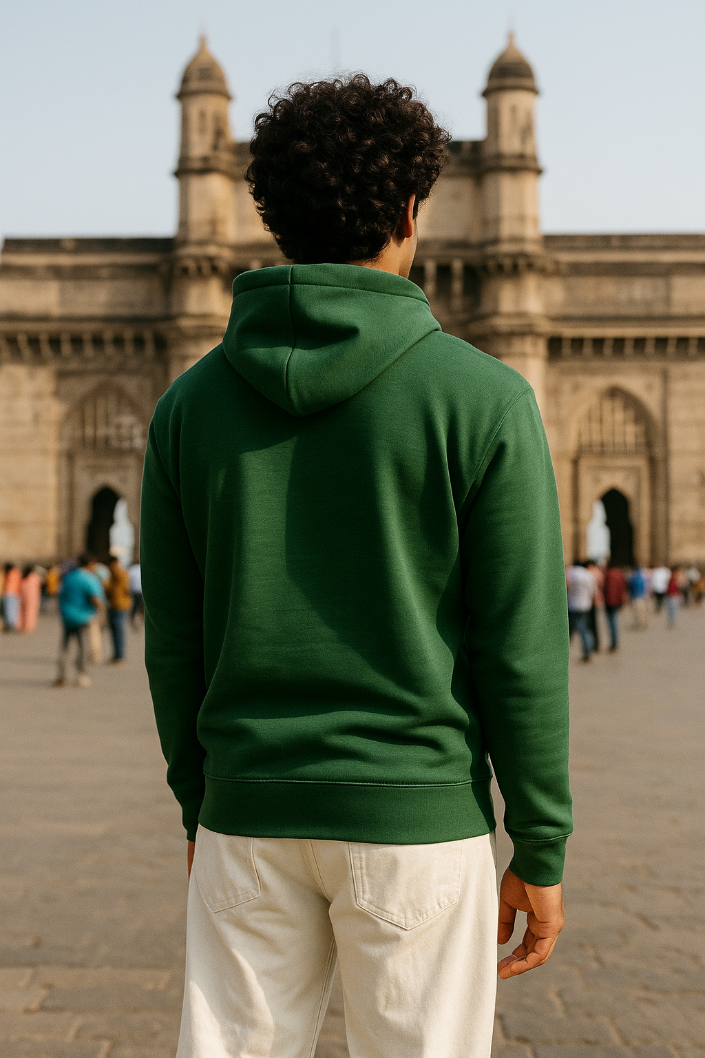 DLAZY GREEN PLAIN 330 GSM HODDIE