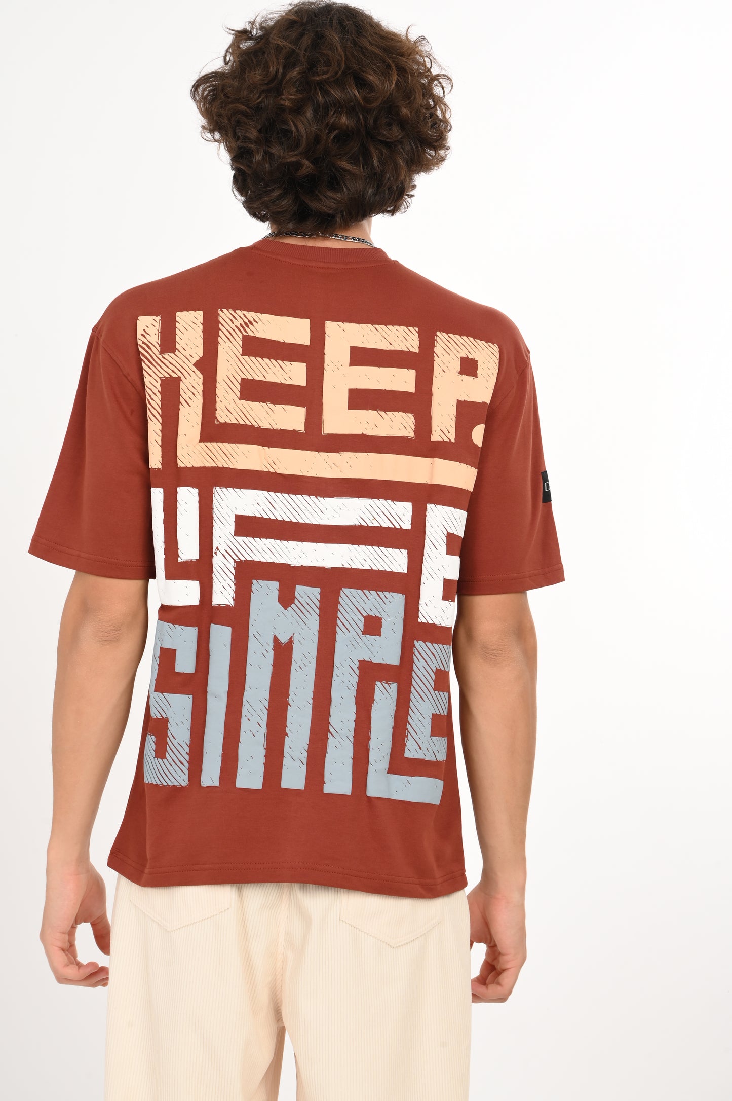 DLAZY KEEP LIFE SIMPLE DARK MERON OVERSIZED TEE