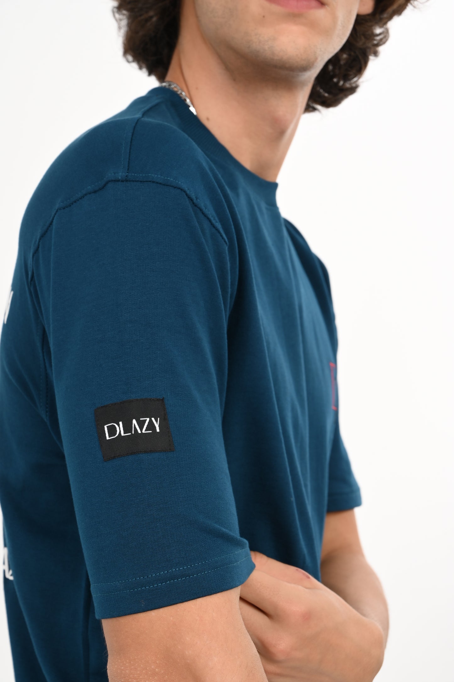 DLAZY PETROL BLUE OVERSIZED TEE