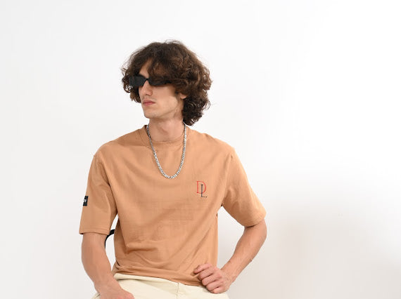 DLAZY PUPPY CARMEL BROWN OVERSIZED TEE