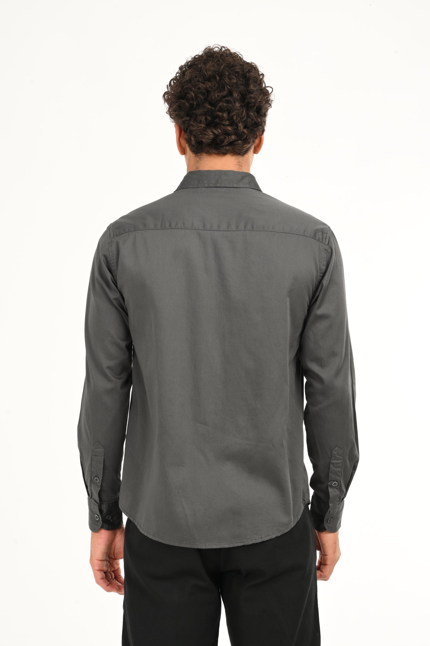 DLAZY GREY PLAIN  SATIN SHIRT…