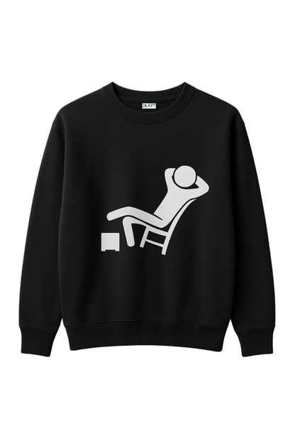 DLAZY BLACK :  Loose fit sweatshirt 300gsm with French terry