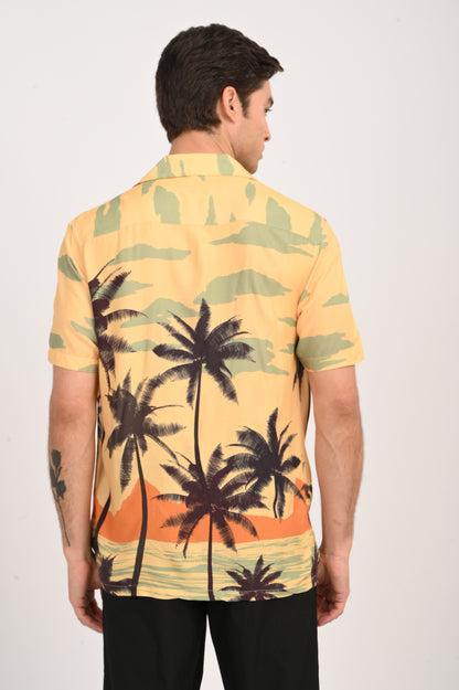 DLAZY SUNSET PALM PRINTED