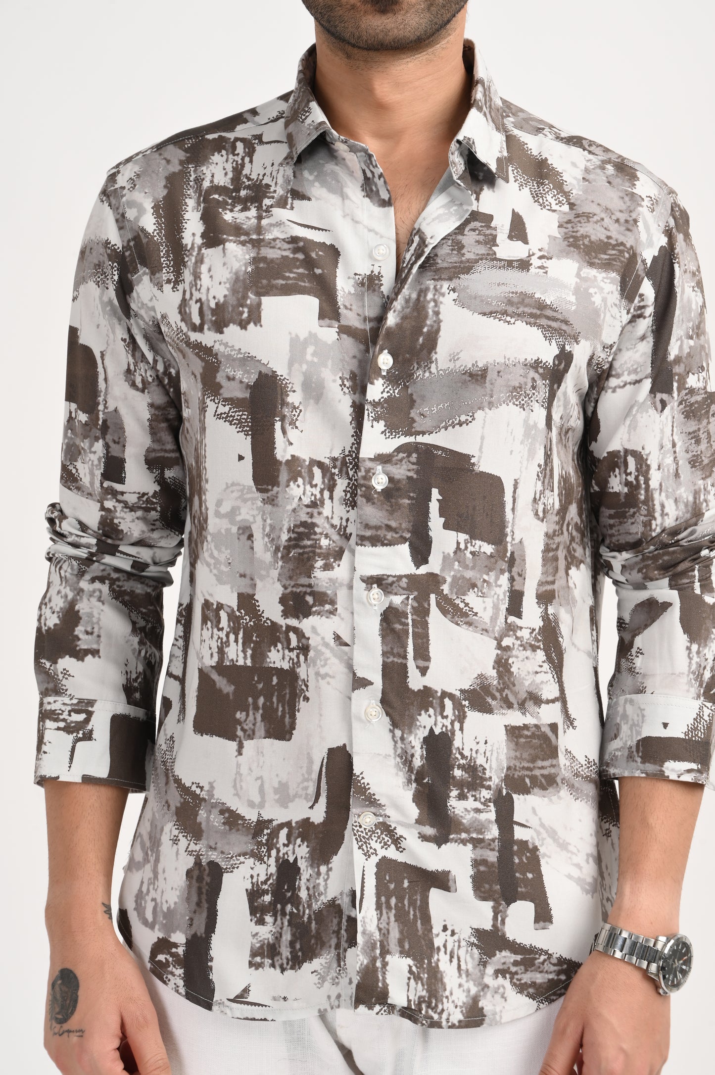 DLAZY STORMY SLATE PRINTED SHIRT