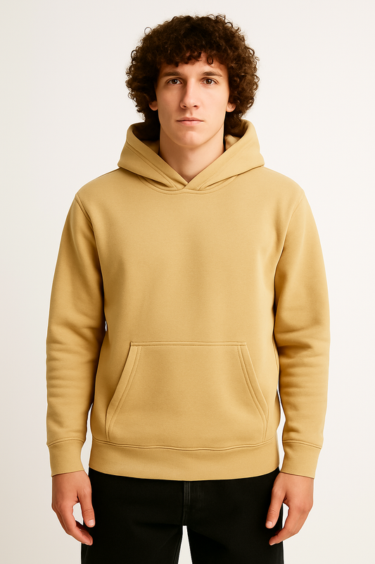 DLAZY BEIGE PLAIN 300 GSM HODDIE