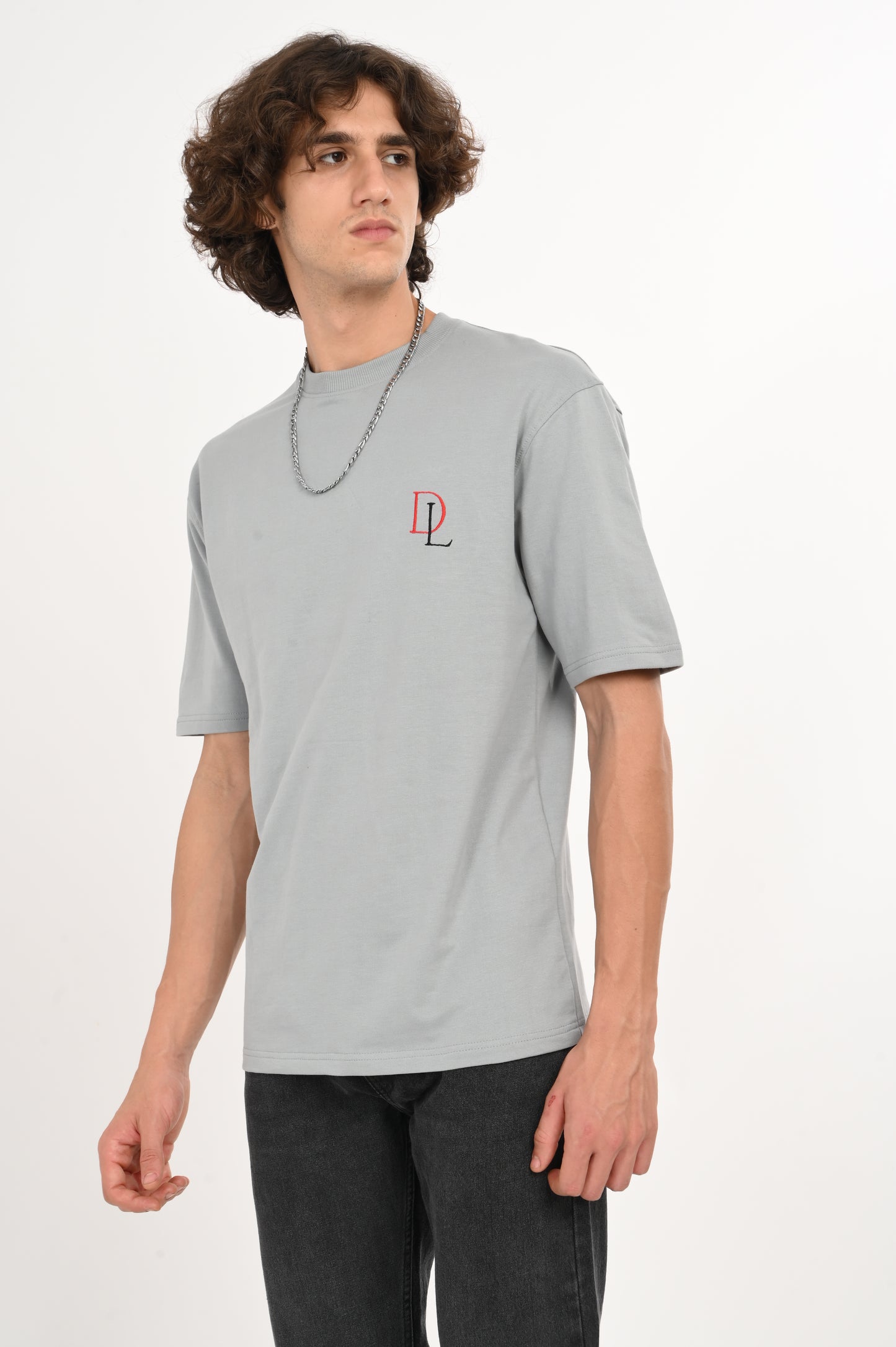 DLAZY INDIA TRAVEL GREY OVERSIZED TEE
