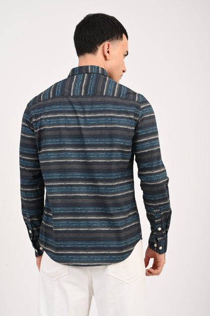 Dlazy Men Ocean Stripes shirt..