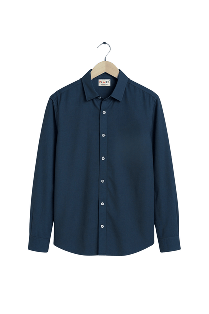 DLAZY DARK GREY LINEN COTTON SHIRT