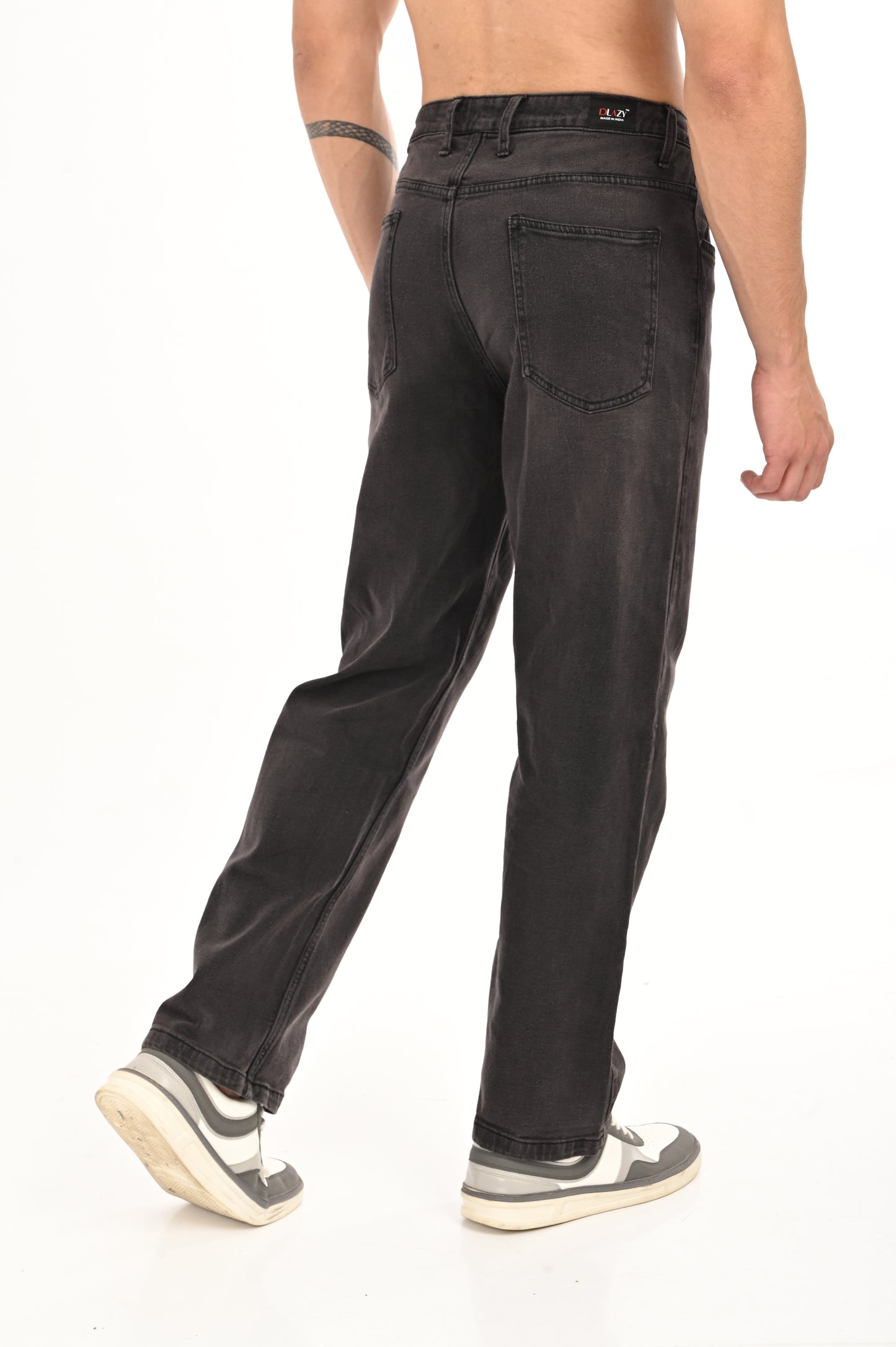DLAZY BROWN TINT STRAIGHT FIT PANT