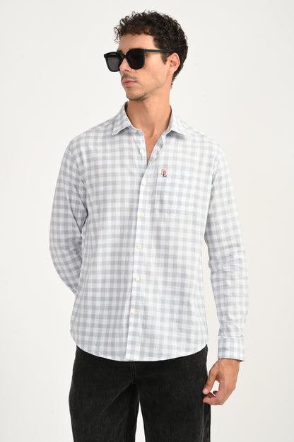 Dlazy Grey Breeze Check Shirt..