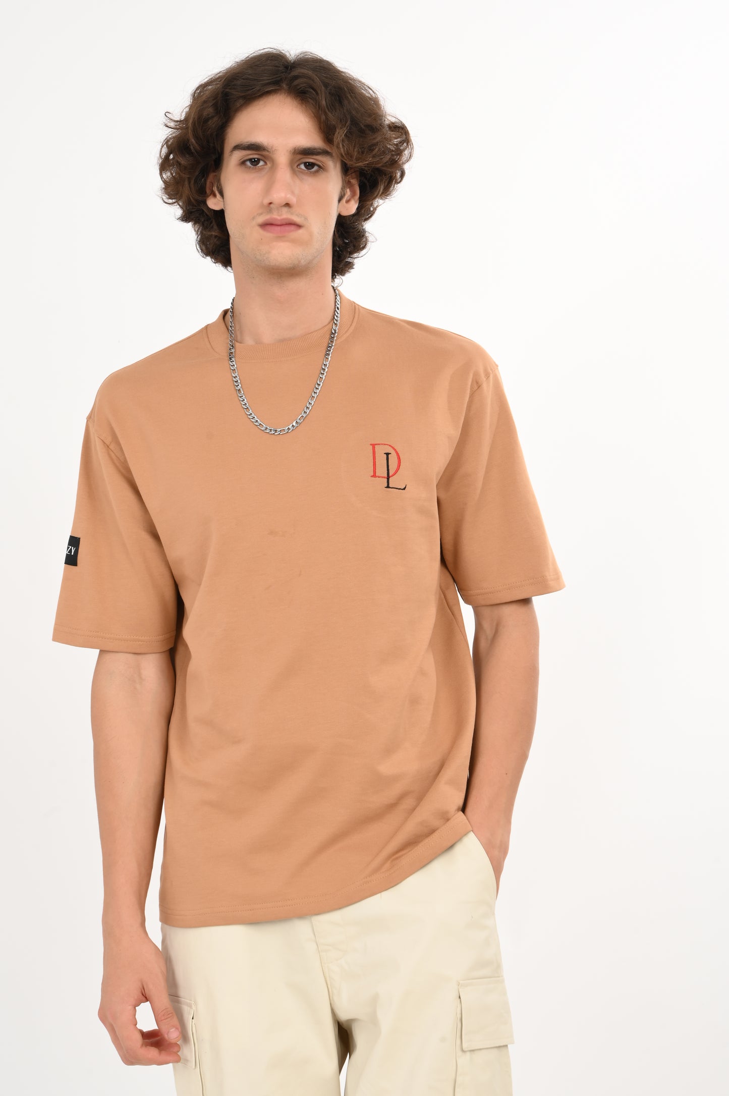 DLAZY PUPPY CARMEL BROWN OVERSIZED TEE