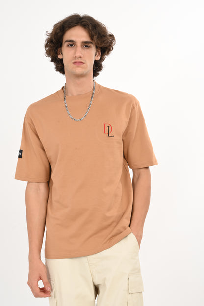 DLAZY PUPPY CARMEL BROWN OVERSIZED TEE