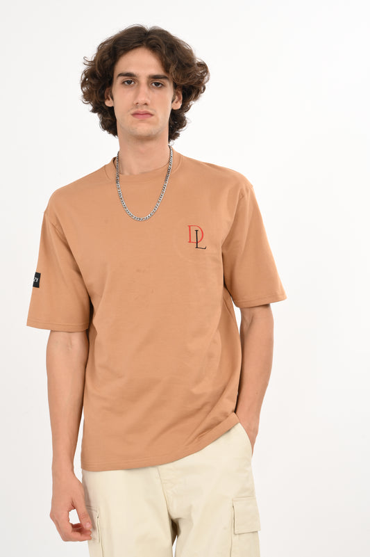 DLAZY PUPPY CARMEL BROWN OVERSIZED TEE