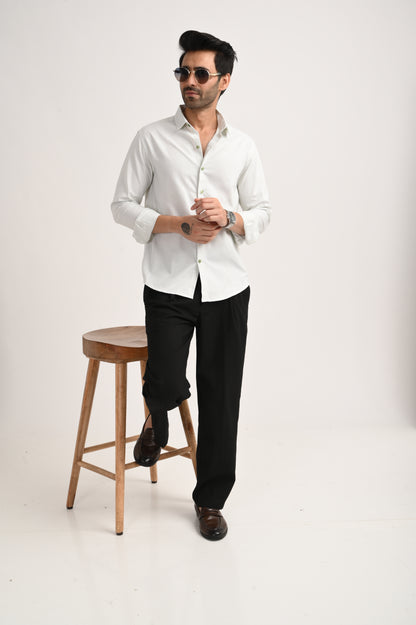 DLAZY MEN GREEN STRIPES REGULARLY FIT SHIRT