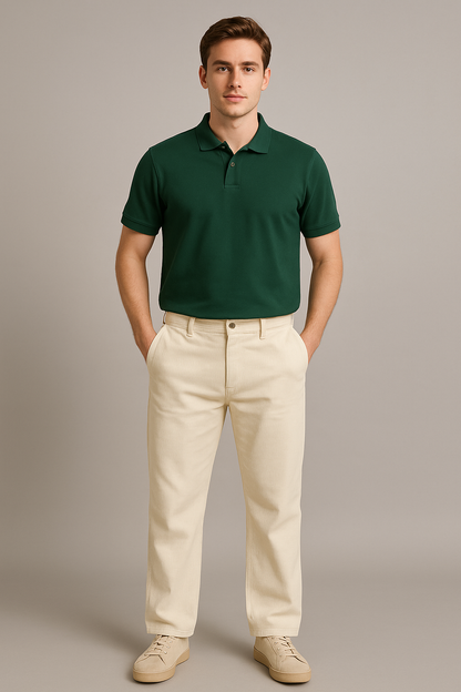 DLAZY HALF WHITE BAGGY CORDUROY PANT