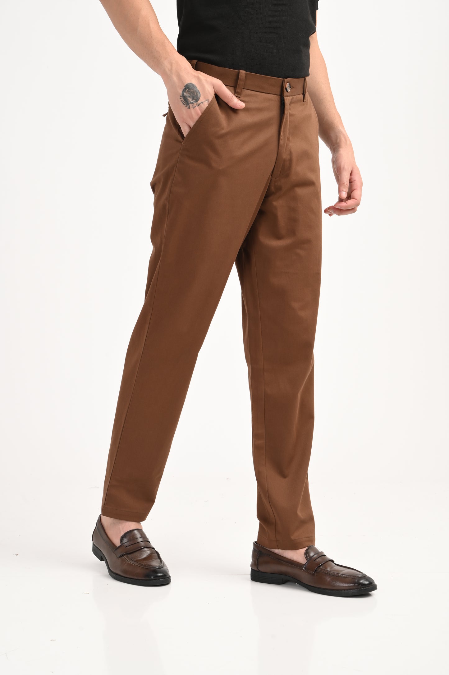 DLAZY BROWN COTTON PANT