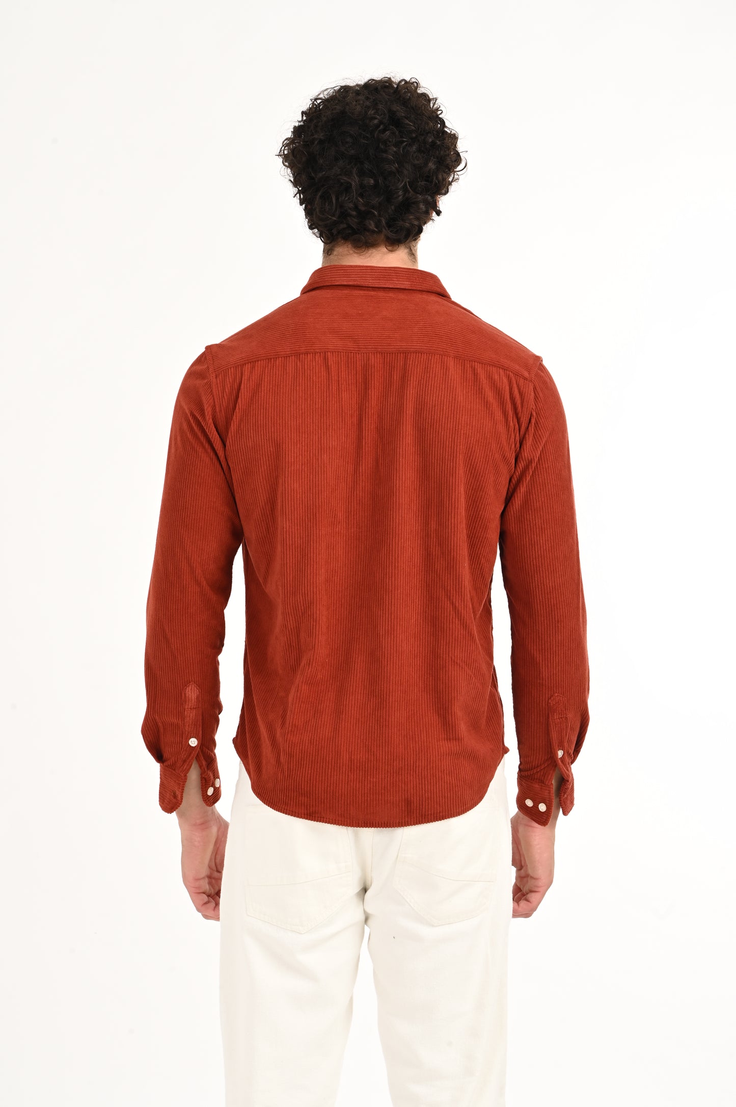 DLAZY MEN REDDISH- BROWN CORDUROY SHIRT