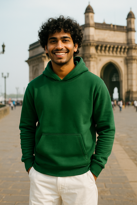 DLAZY GREEN  PLAIN 330 GSM HODDIE