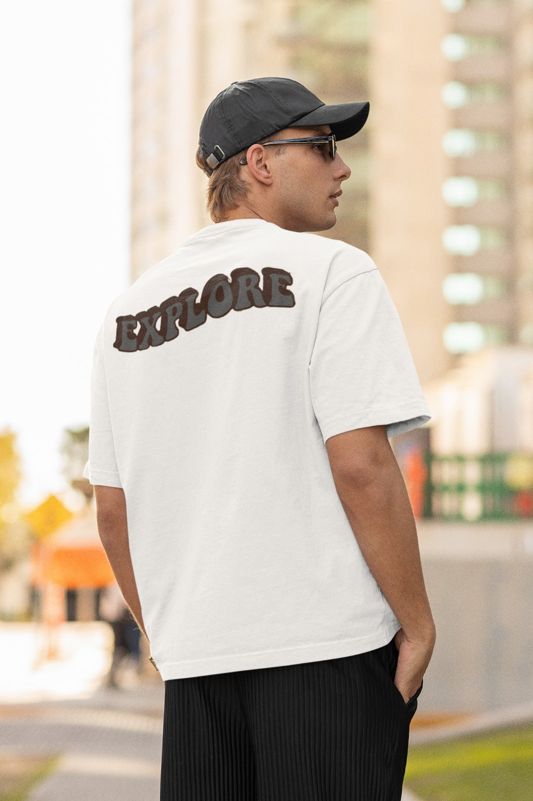 DLAZY White Peace|Explore : Oversized 240 gsm premium cotton t-shirt