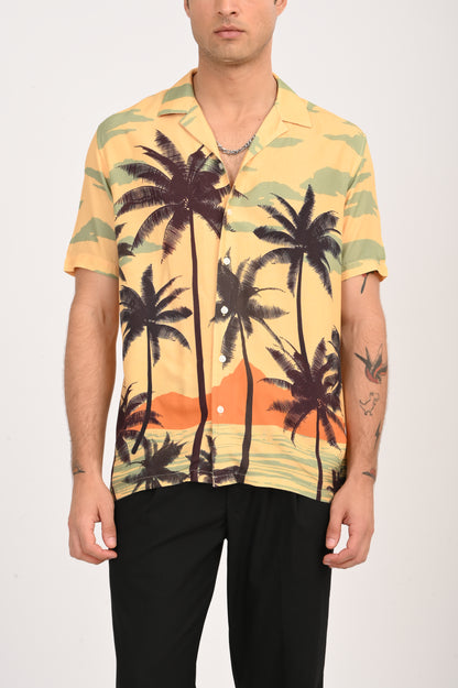 DLAZY SUNSET PALM PRINTED