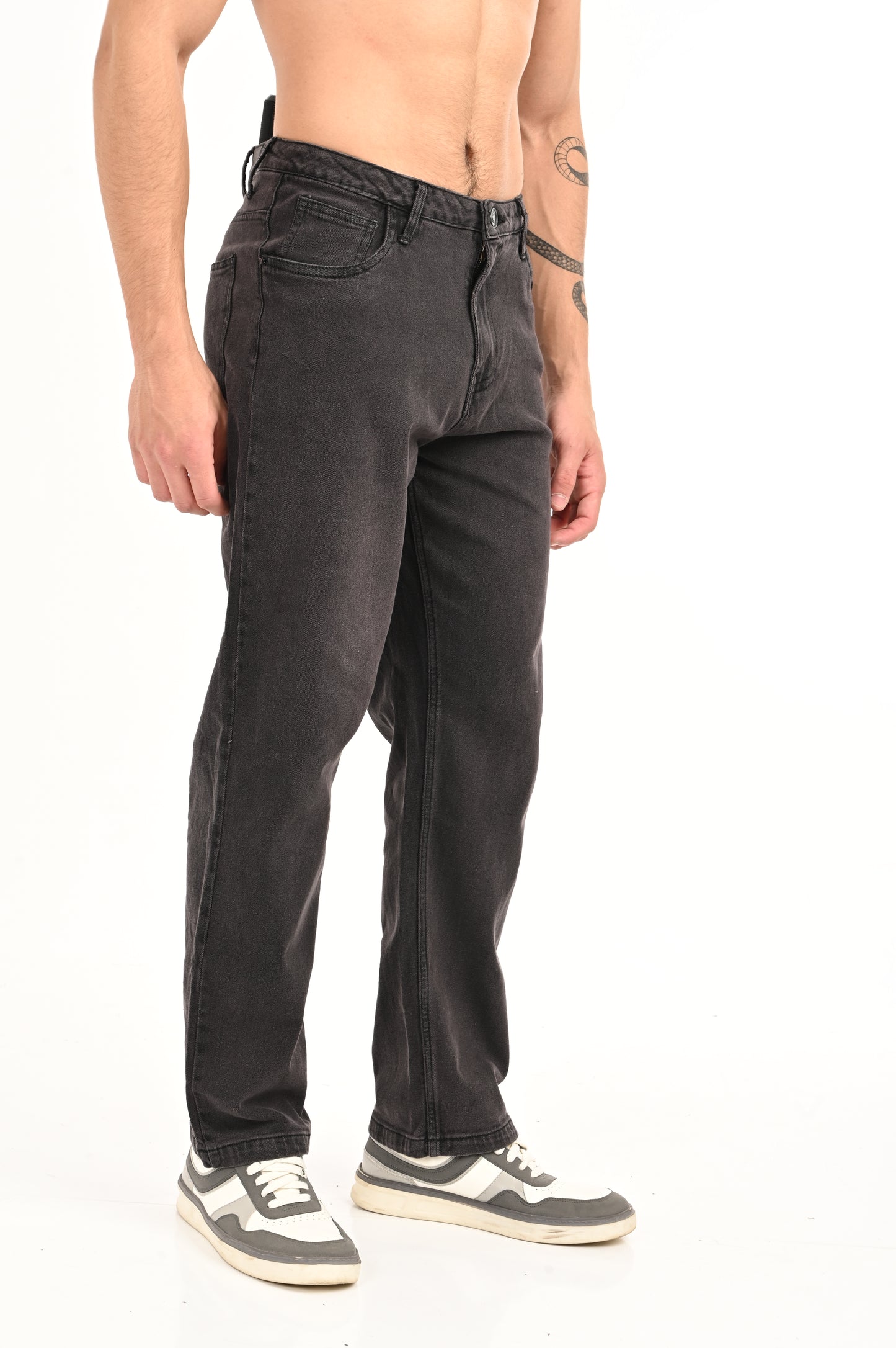 DLAZY BROWN TINT STRAIGHT FIT PANT