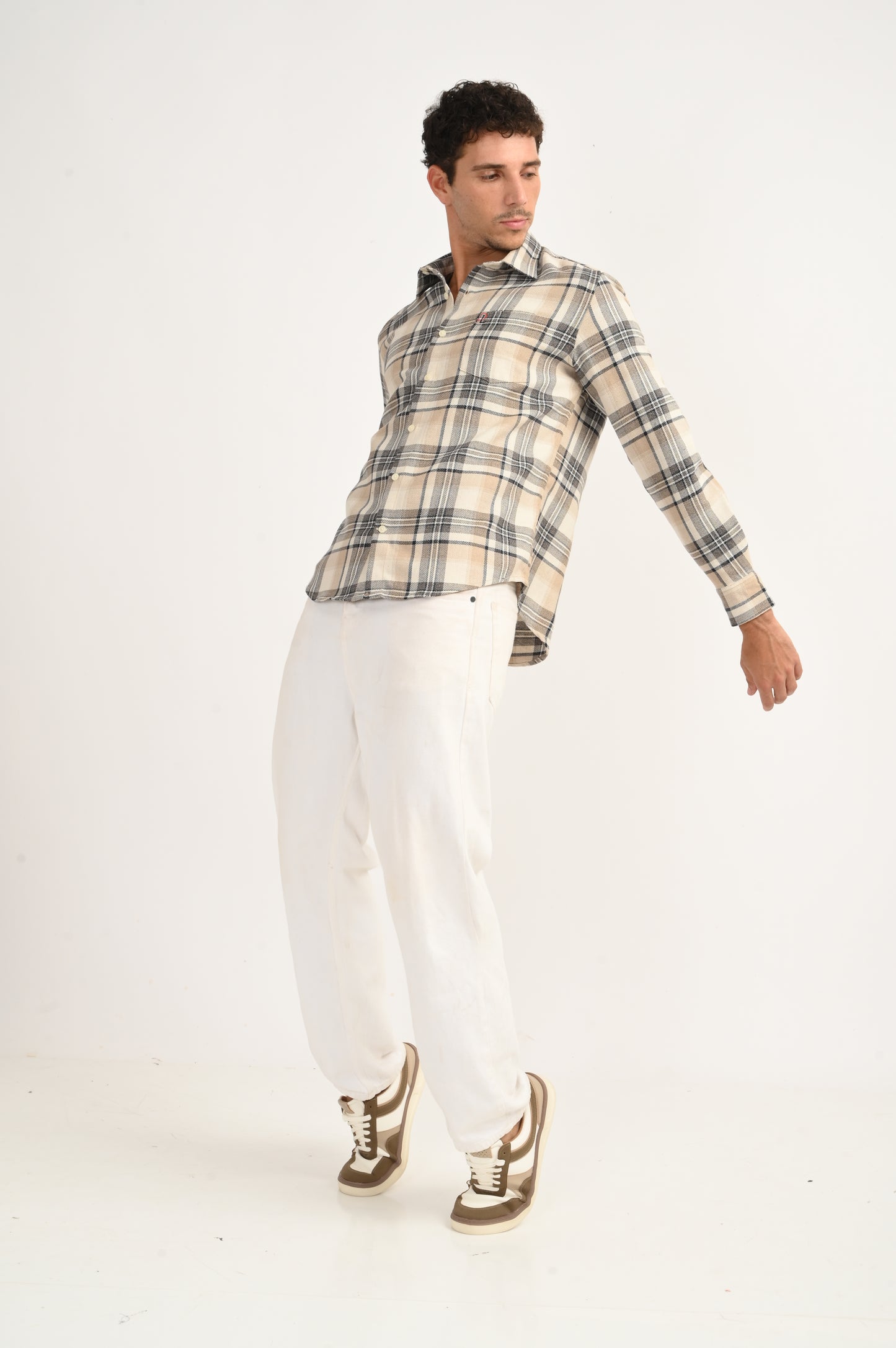 Dlazy Sandstone Plaid Shirt.