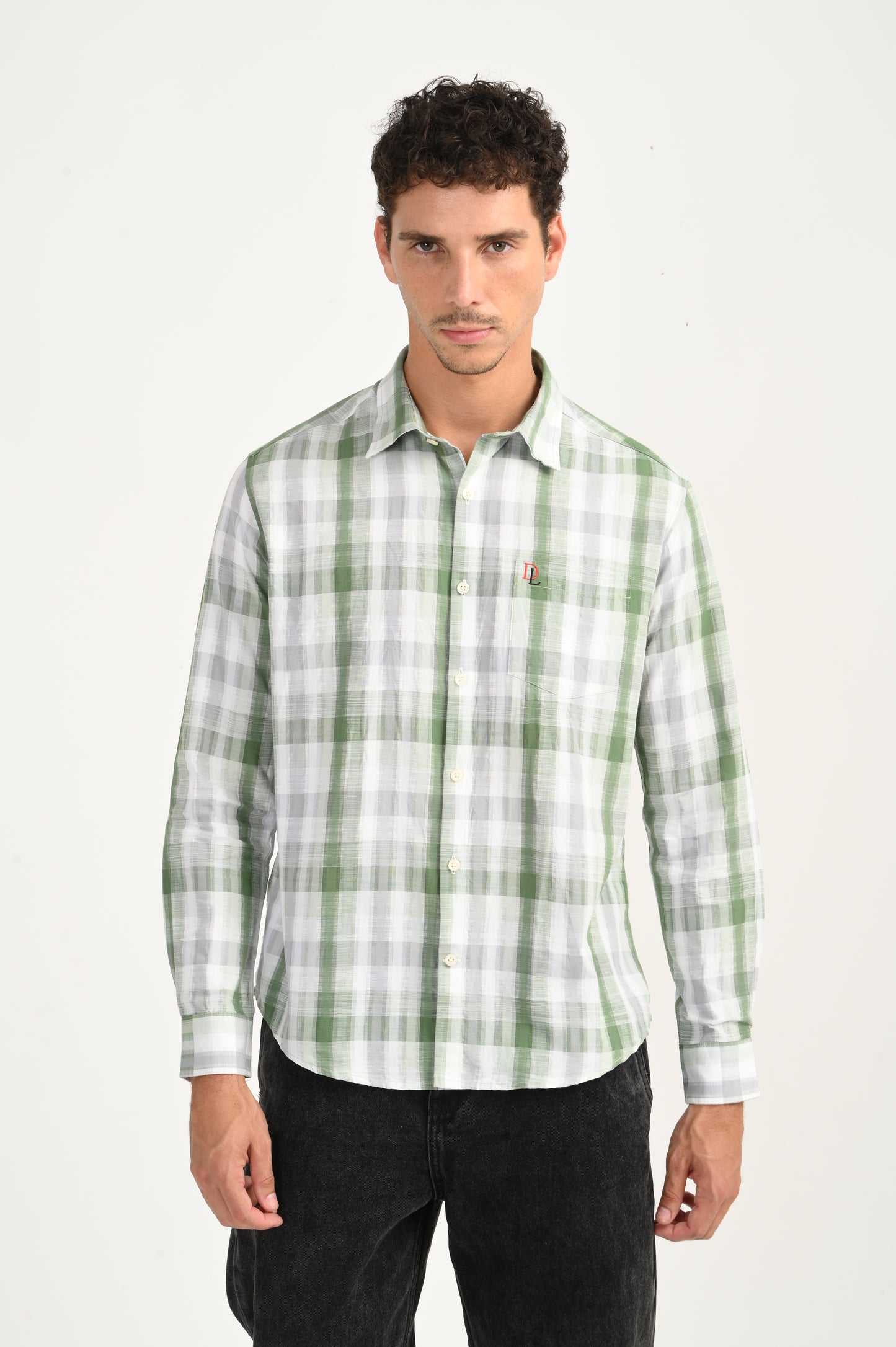 Dlazy Sage Green Checked Shirt..
