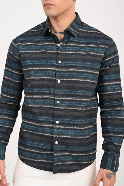 Dlazy Men Ocean Stripes shirt..