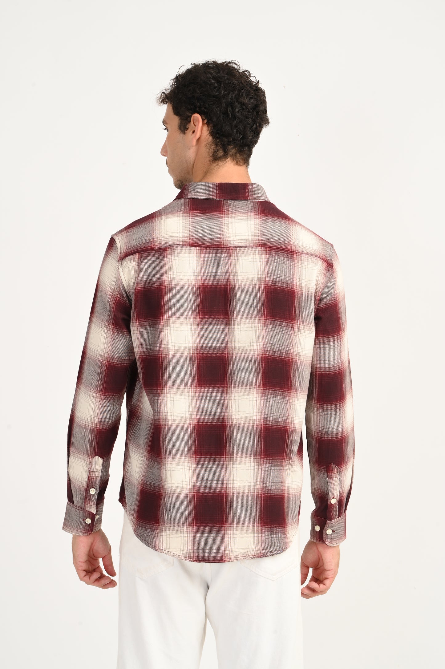 Dlazy Burgundy Storm Plaid Shirt..