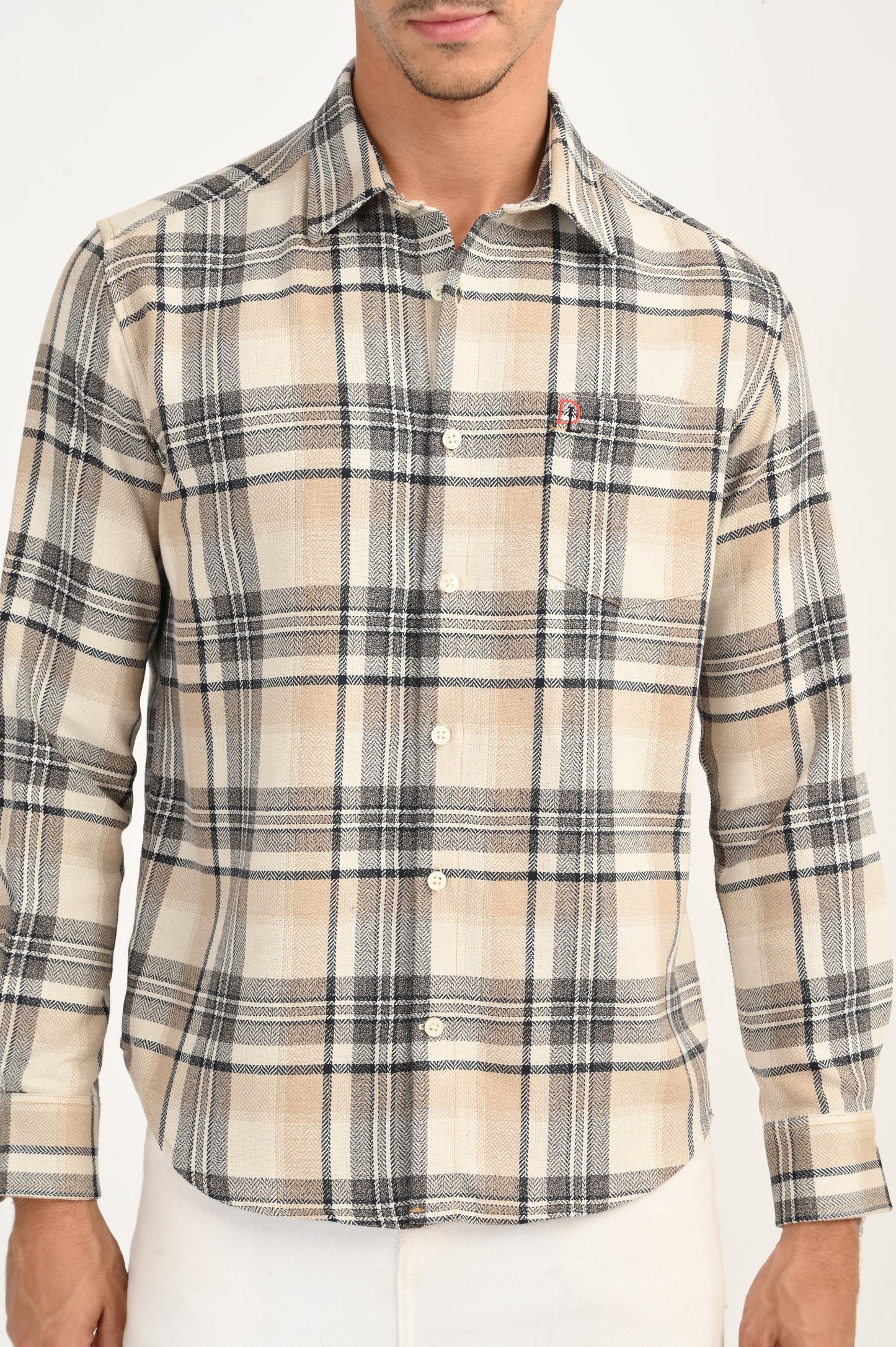 Dlazy Sandstone Plaid Shirt.