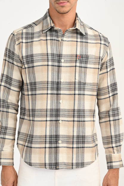 Dlazy Sandstone Plaid Shirt.