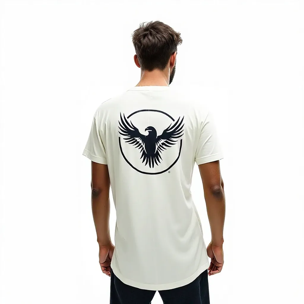 DLAZY HALF WHITE EAGLE : REGULAR FIT 210 GSM PREMIUM COTTON T-SHIRT