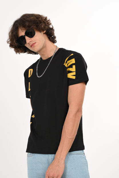 DLAZY BLACK OVERSIZED TEE
