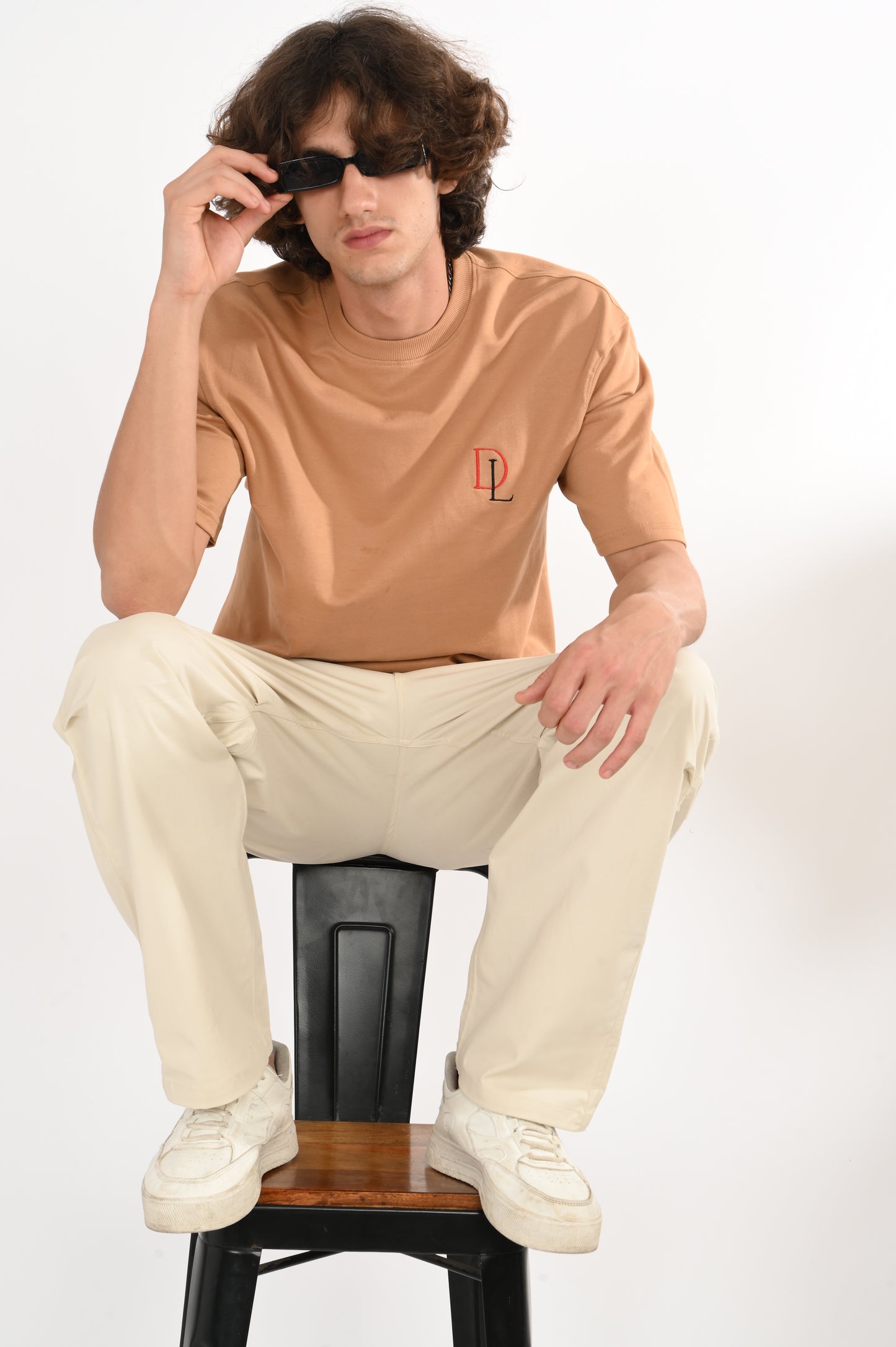 DLAZY PUPPY CARMEL BROWN OVERSIZED TEE