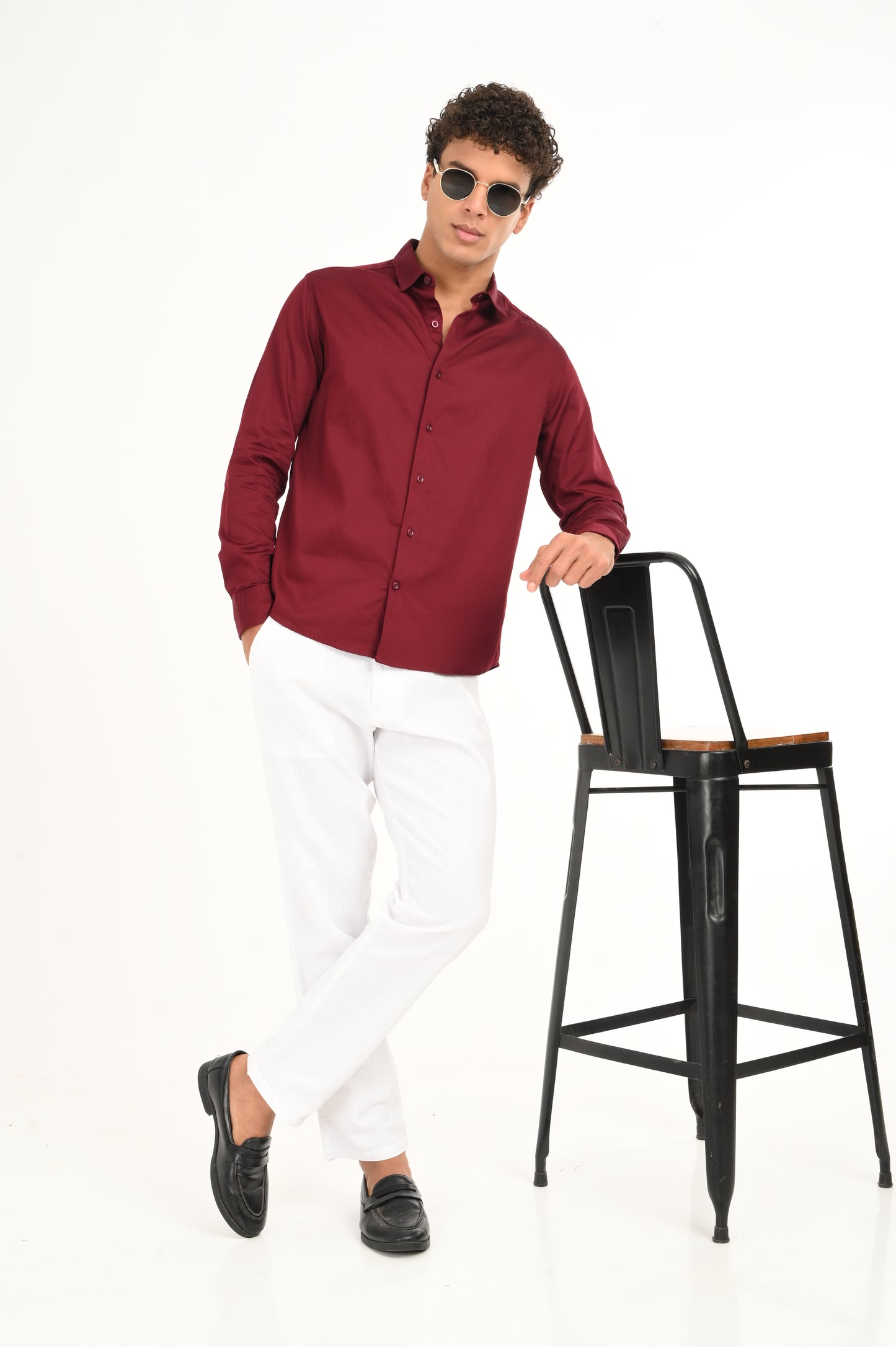 DLAZY MERON PLAIN  SATIN SHIRT