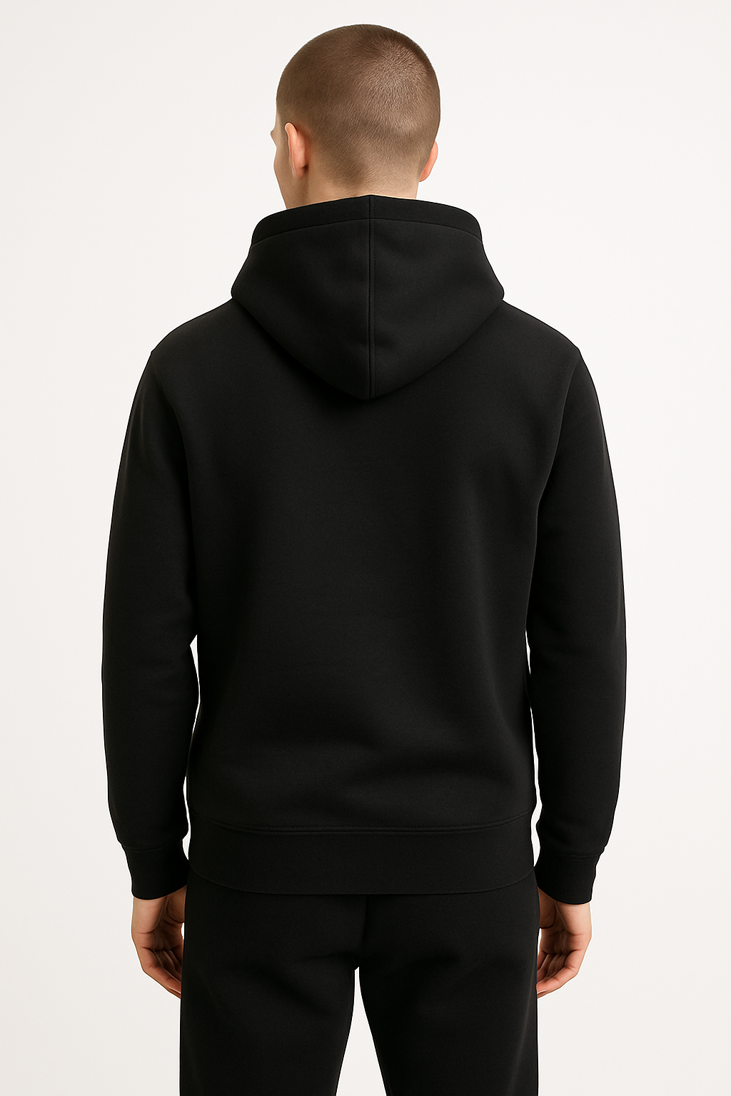 DLAZY BLACK PLAIN 330 GSM HODDIE