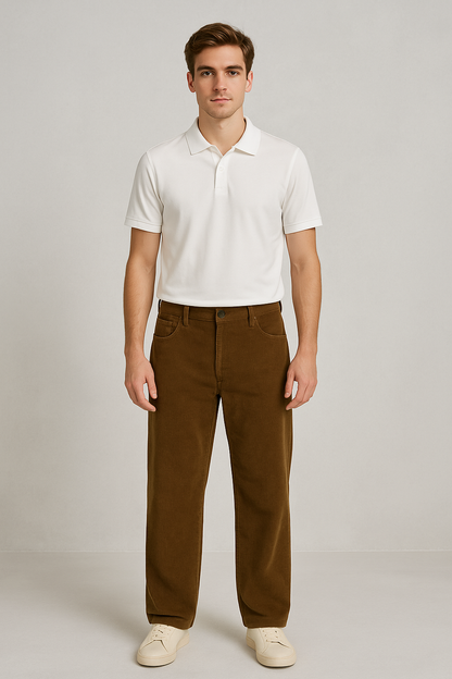 DLAZY WHITE POLO SHIRT