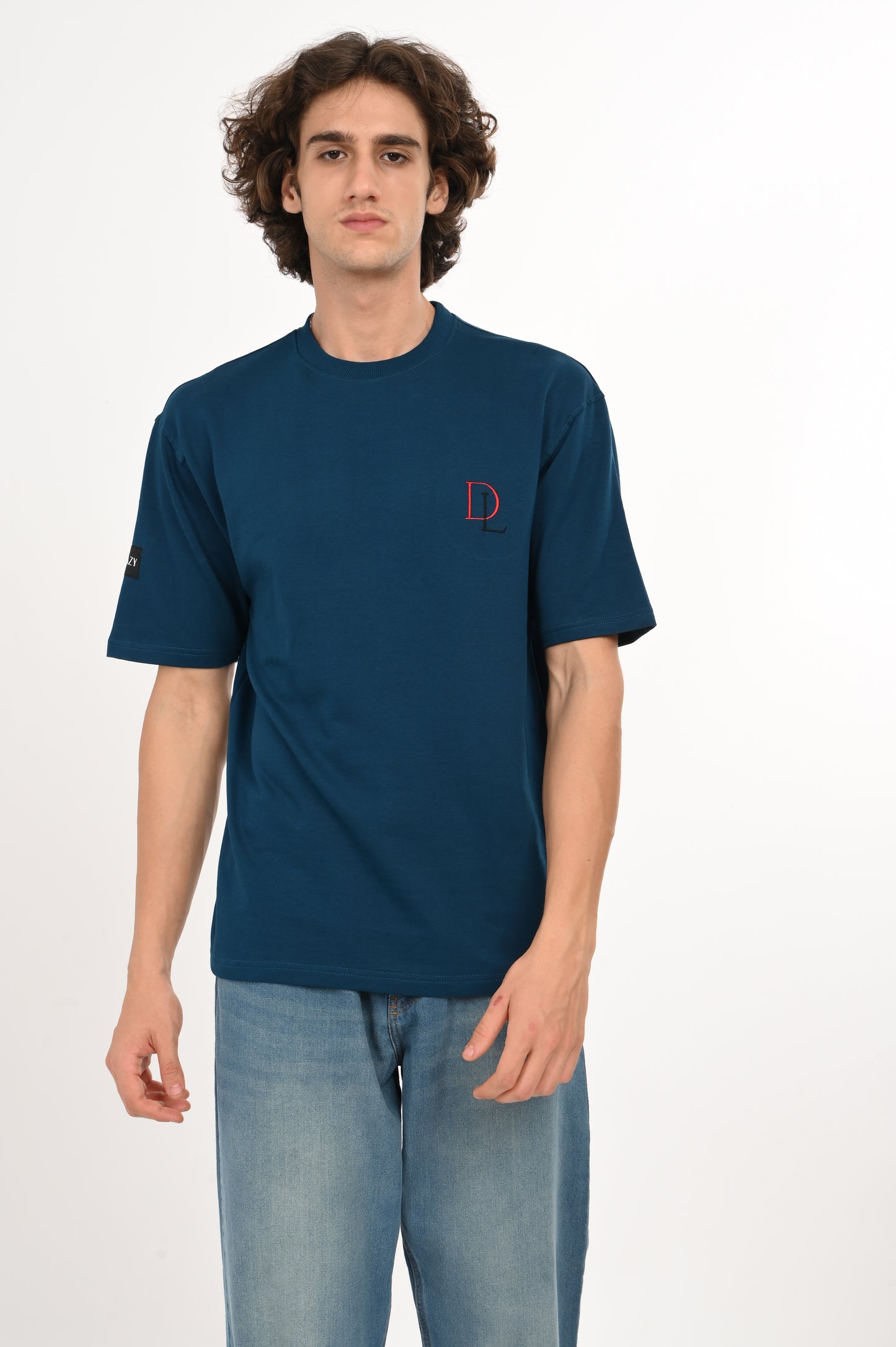 DLAZY PETROL BLUE OVERSIZED TEE