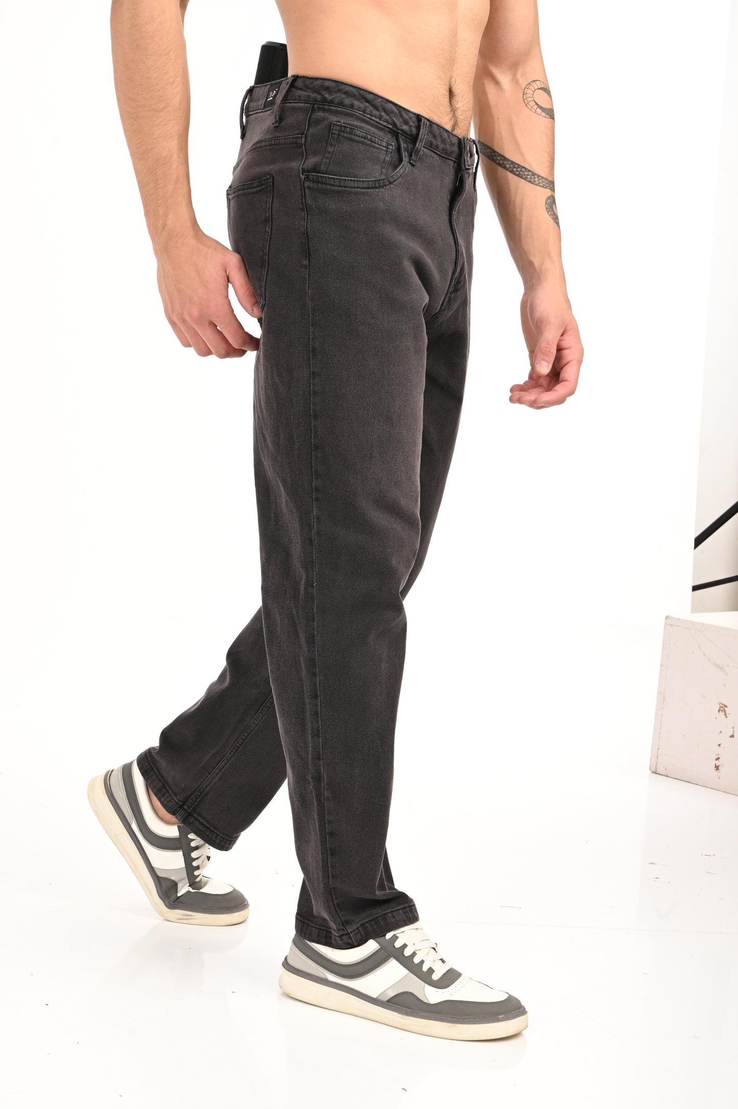DLAZY BROWN TINT STRAIGHT FIT PANT